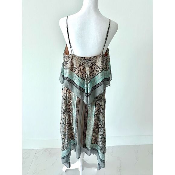 BCBGMaxazria Novah Scarf Pastel Print Chiffon Dress - Picture 7 of 8